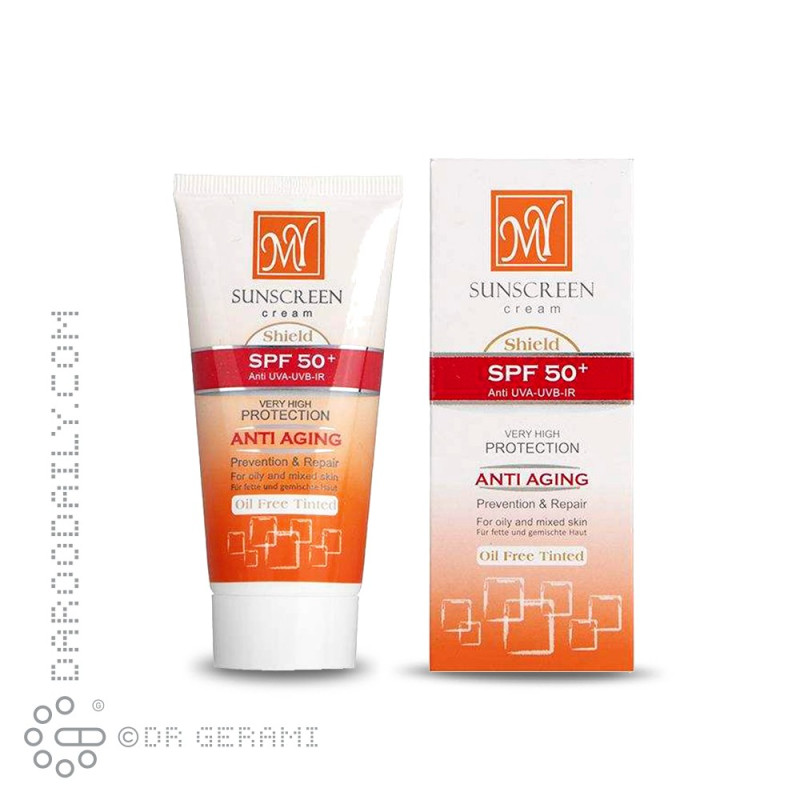 کرم ضد آفتاب و ضد چروک رنگی پوست چرب SPF50 مای 50 میلی لیتری