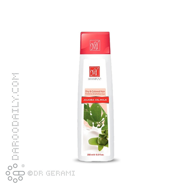 شامپو موهای خشک حاوی پروتئین شیر و روغن جوجوبا مای 250 میلی لیتری