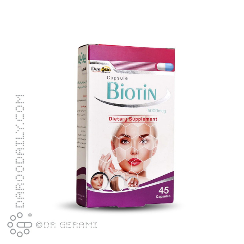کپسول بیوتین 5000 دی سان فارما 45 عددی