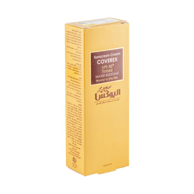 ضد آفتاب کرم پودری پوست های معمولی تا چرب مدل Coverex با SPF50 الیوکس شماره 01