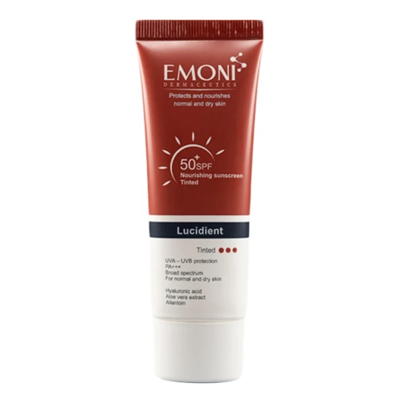 کرم ضد آفتاب رنگی امونی درماسیو تیکس برای پوست‌های نرمال تا خشک SPF 50