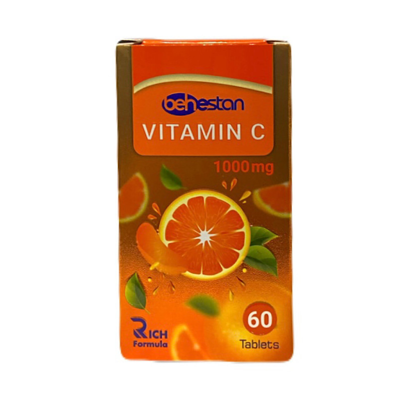 قرص ویتامین C 1000 میلی‌گرم بهستان 60 عددی