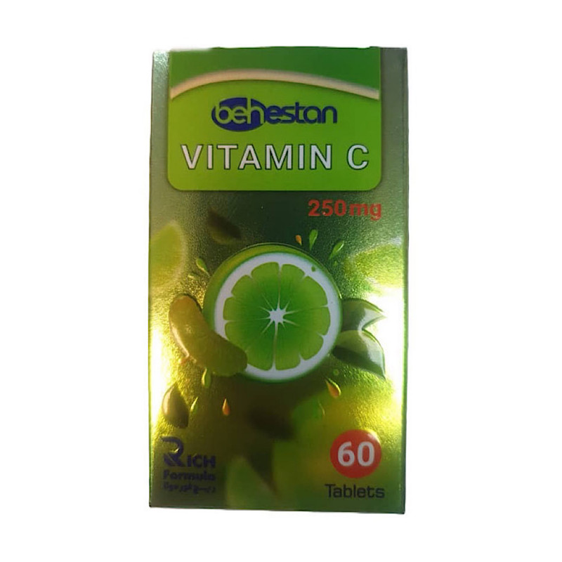 قرص ویتامین C 250 میلی‌گرم بهستان 60 عددی