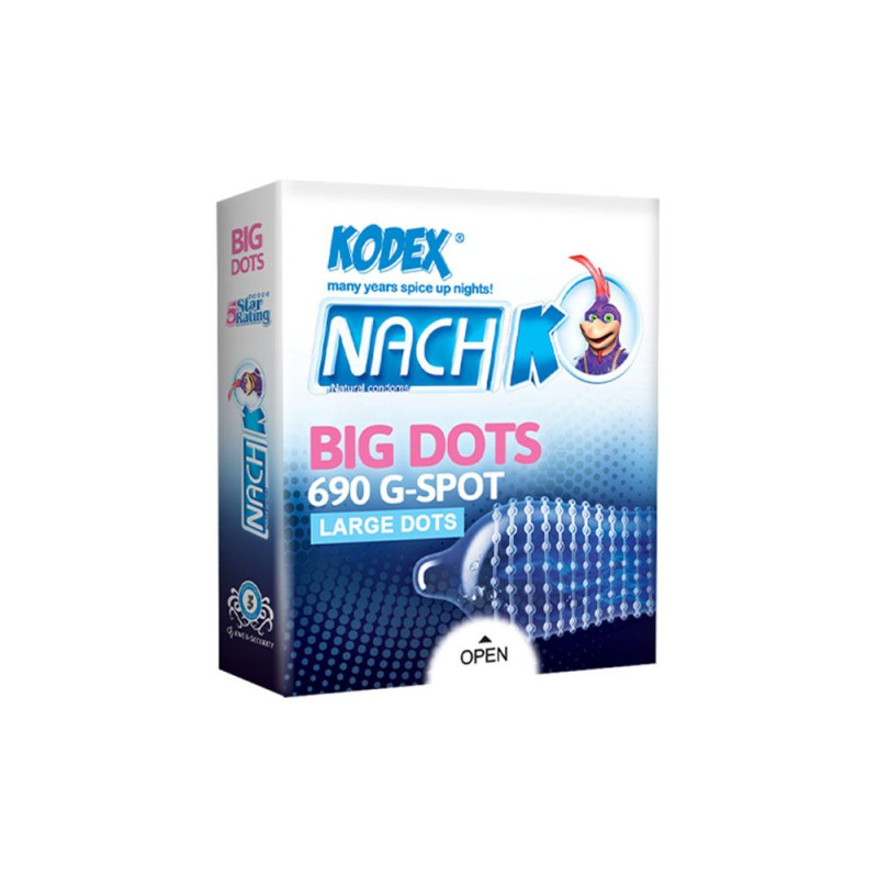 کاندوم نازک کدکس 3 عددی BIG DOTS