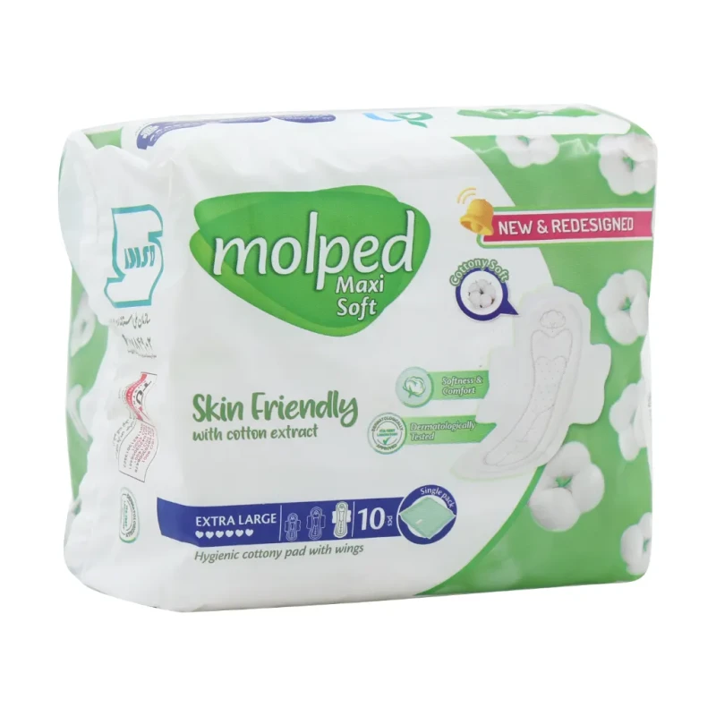 پد بهداشتی مولپد مکسی سافت مسافرتی 10 عددی بزرگ