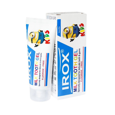 ژل دندان شیری وانیلی ایروکس ۸۰ گرمی