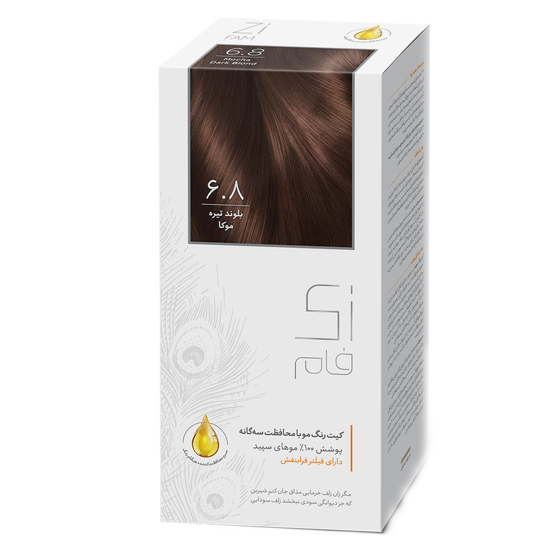 کیت رنگ موی بلوند تیره موکا سری موکا زی فام شماره 6.8