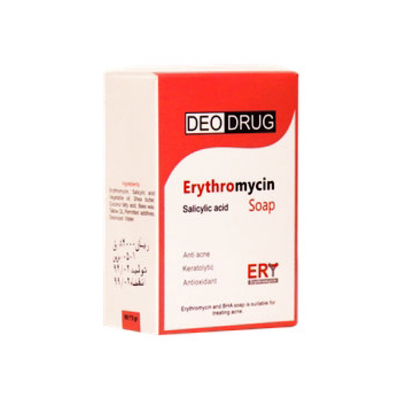 صابون اریترومایسین مناسب پوست های چرب و آکنه ای دئودراگ 90 گرمی