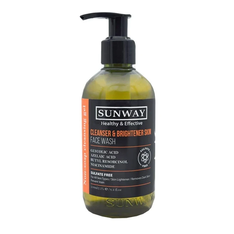 ژل شستشوی روشن کننده صورت مدل Brightener سان وی 250 میلی لیتری