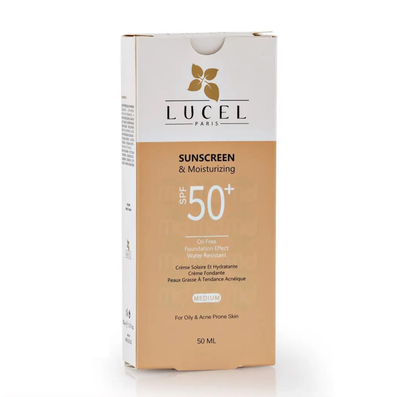 کرم ضد آفتاب رنگی پوست چرب لوسل SPF50 حجم 50 میلی لیتر