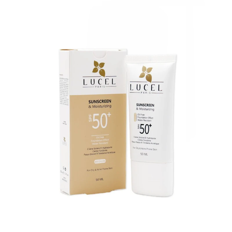 کرم ضد آفتاب رنگی پوست چرب لوسل SPF50 حجم 50 میلی لیتر