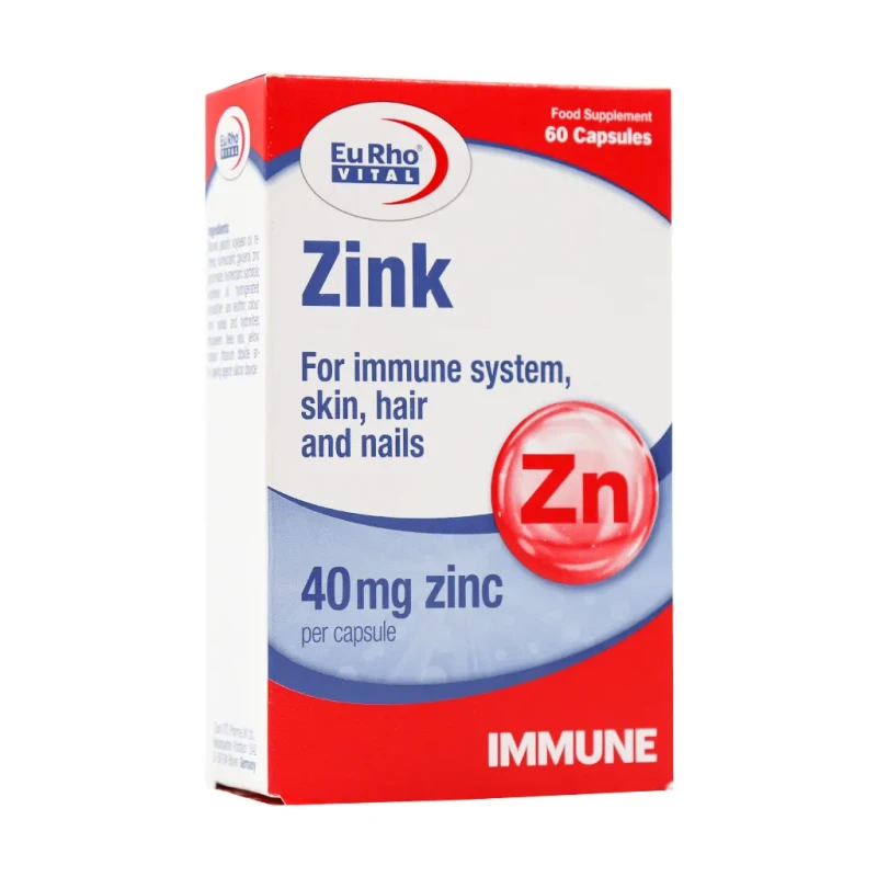 کپسول زینک 40 میلی گرم یوروویتال 60 عدد