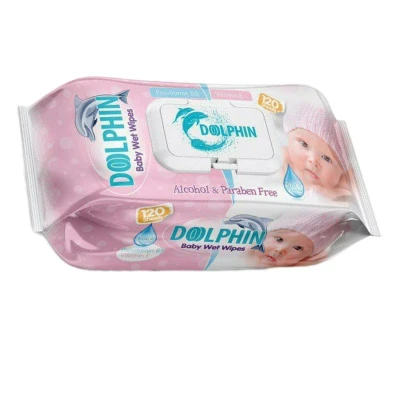 دستمال مرطوب کودک  دلفین ۱۲۰ عددی