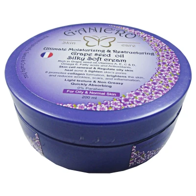 کرم مرطوب کننده و ترمیم کننده پوست چرب فاقد چربی روغن هسته انگور گانیرو 200 میلی لیتری