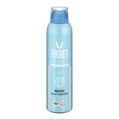 اسپری خوشبو کننده بدن آقایان مدل Versace Pour Homme فیکورس 200 میلی لیتری