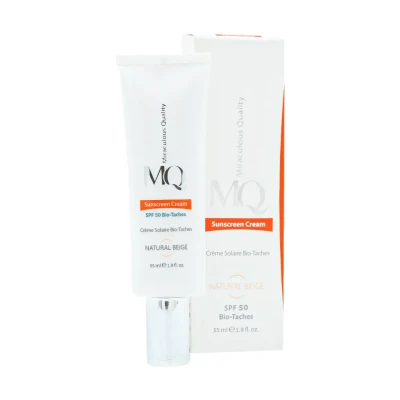 کرم ضد آفتاب و ضد لک بژ طبیعی مدل Bio Taches با SPF50 ام کیو 55 میلی لیتری