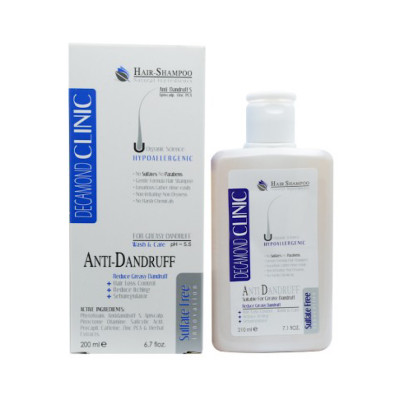 شامپو مو ضد شوره چرب دکاموند کلینیک 210 میلی لیتری