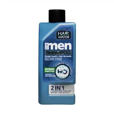 شامپو ضد شوره و آبرسان موهای حساس آقایان مدل 2in1 کامان ۴۱۰ میلی لیتری