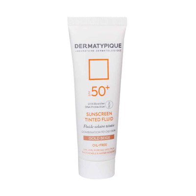 فلویید ضد آفتاب بژ طلایی پوست چرب +SPF50 درماتیپیک 50 میلی لیتری