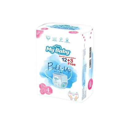 پوشک شورتی کودک سایز ۴ مای بیبی بسته 15 عددی