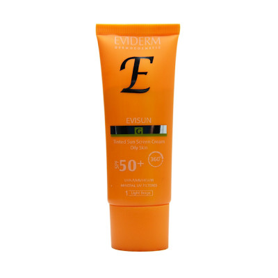 کرم ضد آفتاب بژ طبیعی پوست چرب مدل Evisun G با SPF 50 اویدرم شماره 2