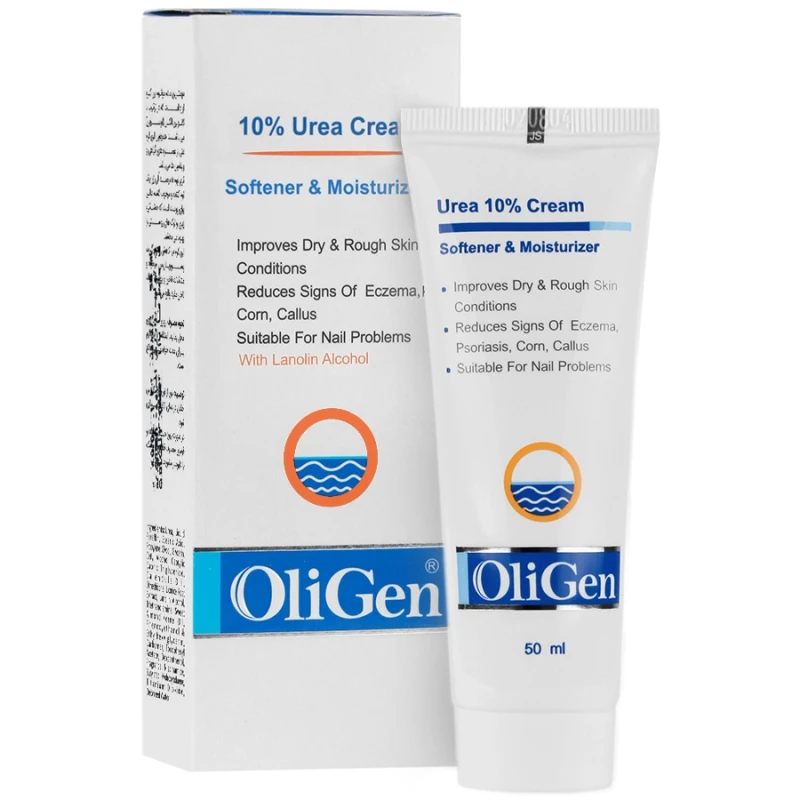 کرم مرطوب کننده پوست خشک حاوی اوره 10 درصد الی ژن 50 میلی لیتری