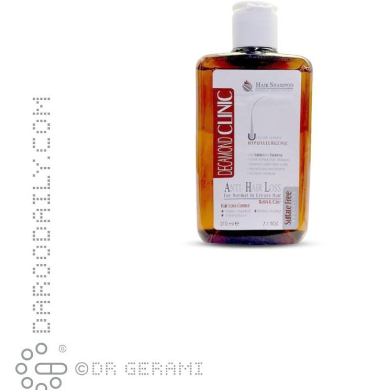 شامپو ضد ریزش مو نرمال تا چرب دکاموند کلینیک 210 میلی لیتری