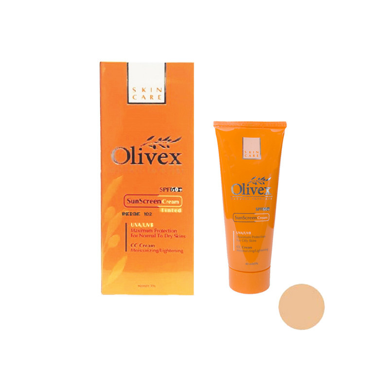 سی سی کرم ضد آفتاب بژ روشن پوست خشک SPF60 الیوکس شماره 102