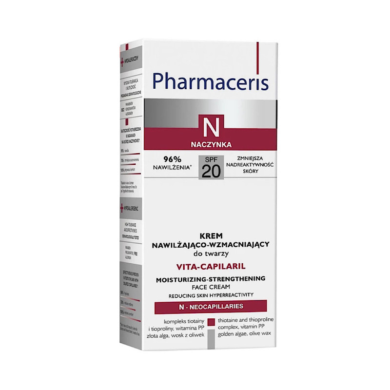 کرم مرطوب کننده SPF20 ویتا کاپیلاریل فارماسریز 50 میلی لیتری