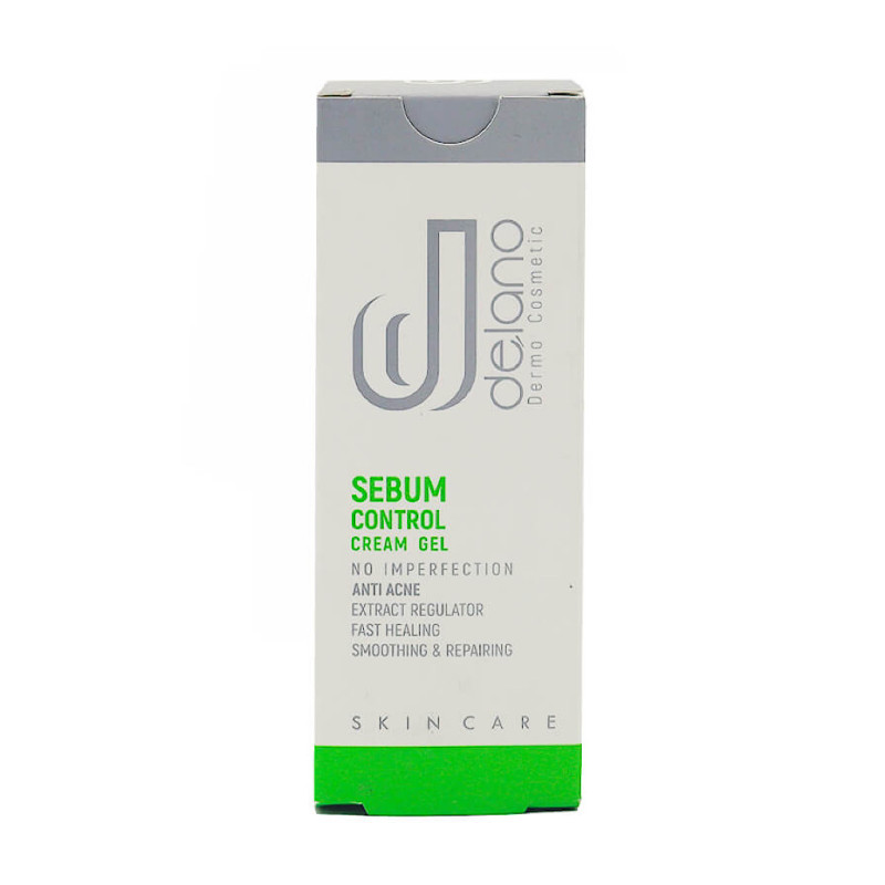 ژل کرم کنترل کننده چربی پوست دلانو 50 میلی لیتری