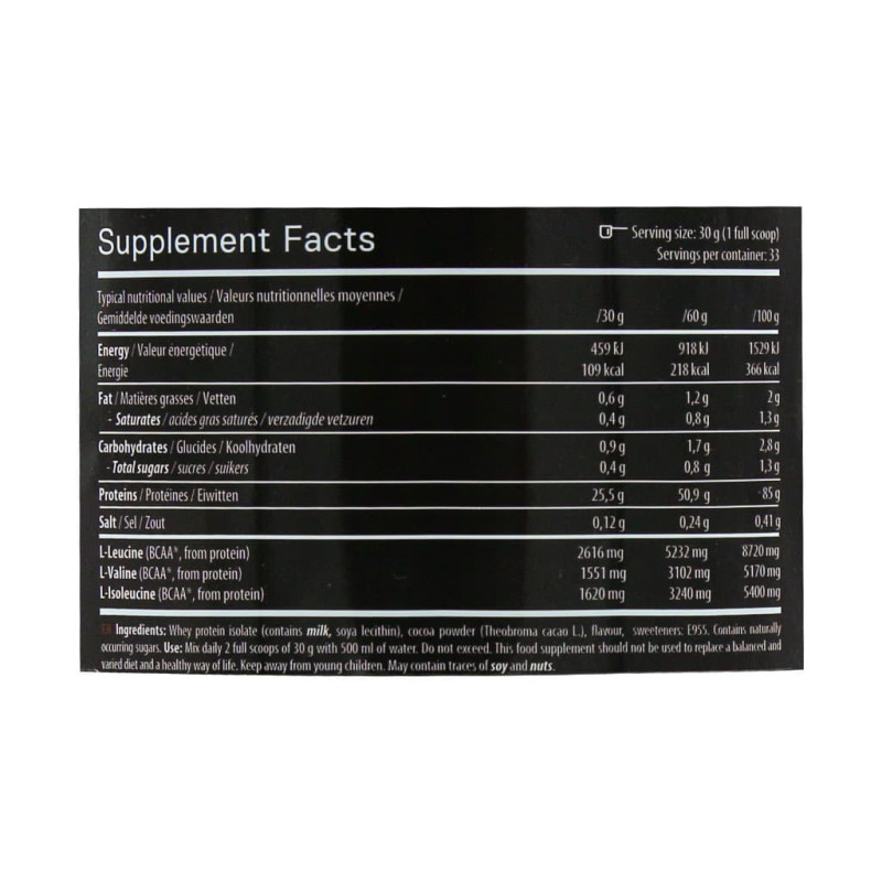 پودر پروتئین وی متاپیور زیرو کرب شکلاتی کیو ان تی ۱۰۰۰ گرمی