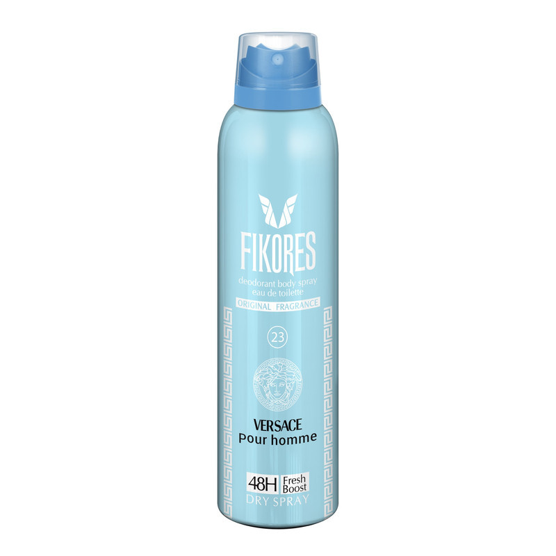 اسپری خوشبو کننده بدن آقایان مدل Versace Pour Homme فیکورس 200 میلی لیتری