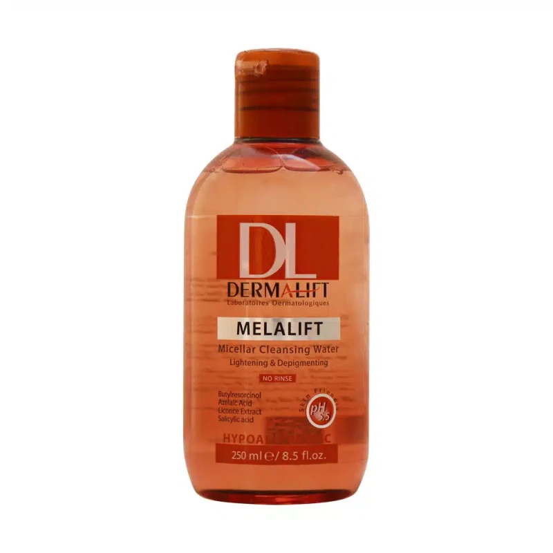 محلول میسلار واتر روشن کننده پوست مدل Melalift درمالیفت ۲۵۰ میلی لیتری