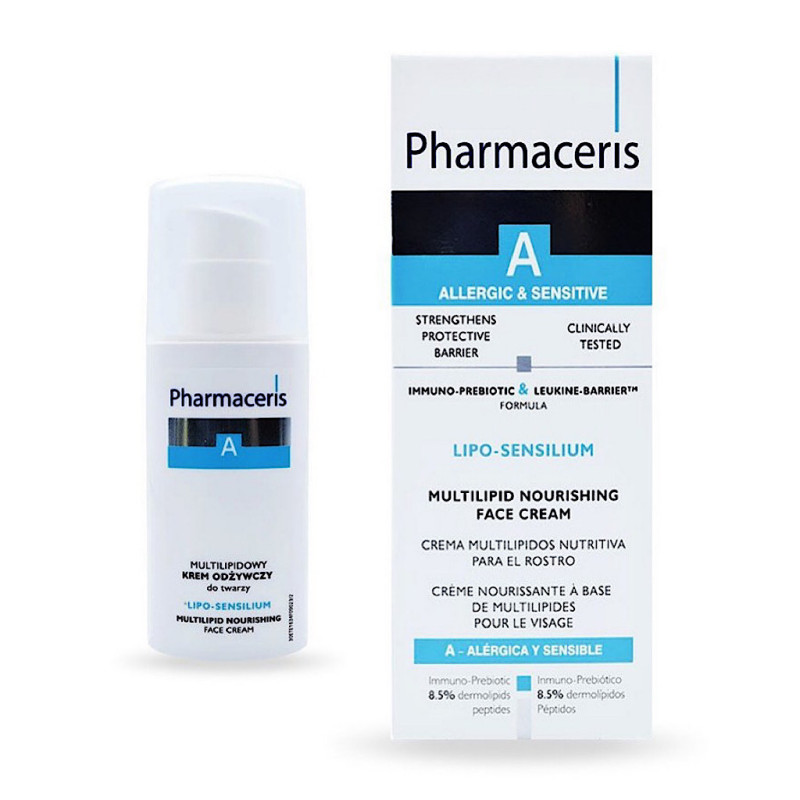 کرم مغذی مولتی لیپید پوست حساس 8.5 درصد لیپو سنسیلیوم فارماسریز 50 میلی لیتری