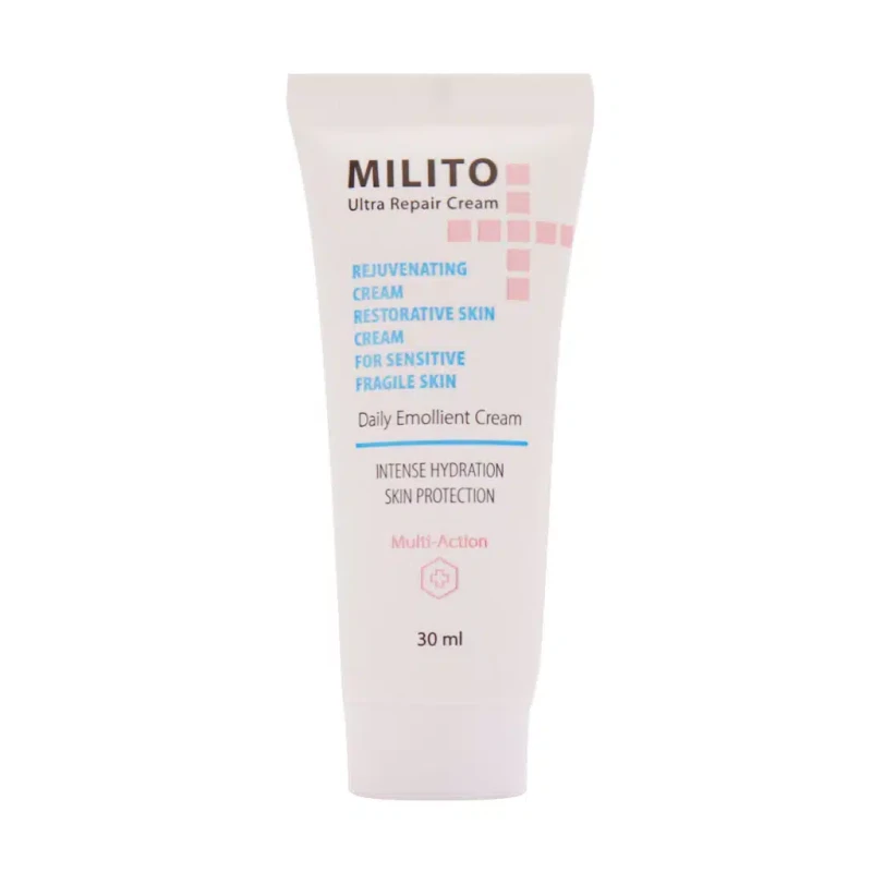 کرم ترمیم کننده و جوان کننده پوست حساس میلیتو 75 میلی لیتری
