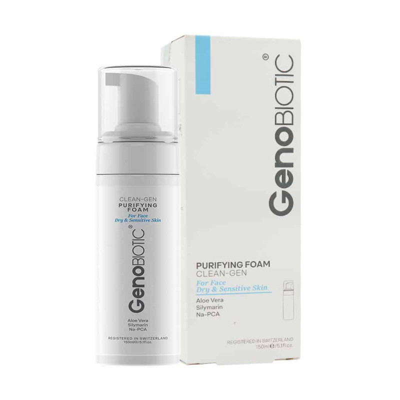 فوم شستشوی صورت پوست های خشک ژنو بایوتیک ۱۵۰ میلی لیتری