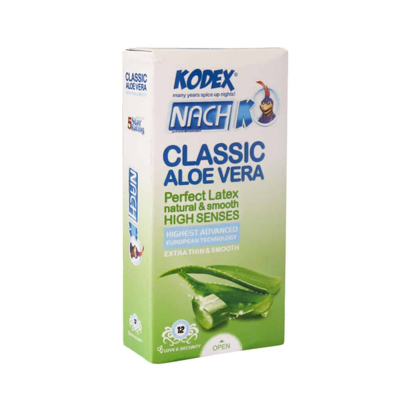 کاندوم ساده مدل Classic Aloevera کدکس 12 عددی