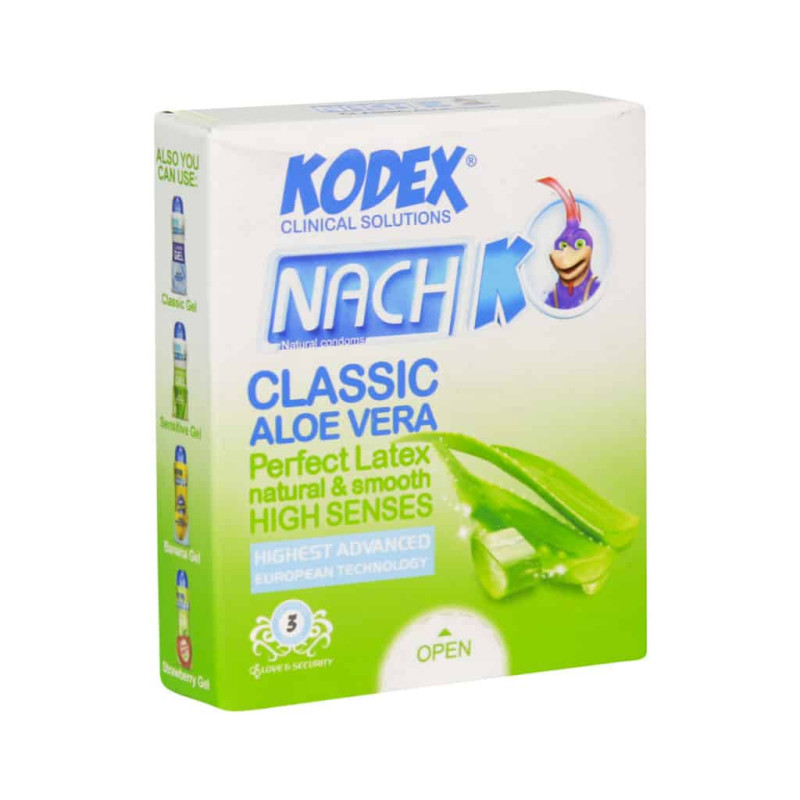 کاندوم ساده مدل Classic Aloevera کدکس 3 عددی