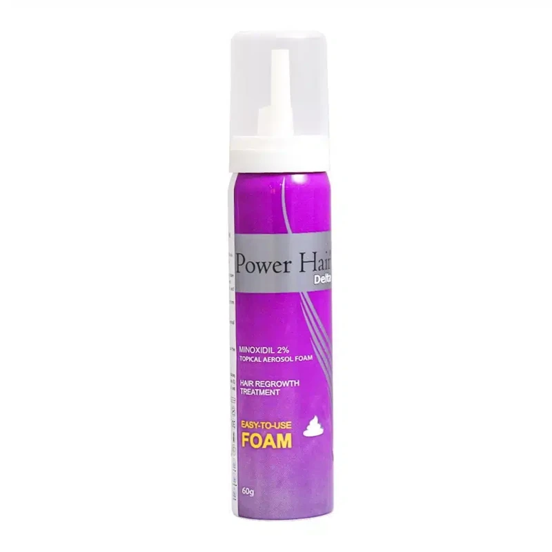 فوم موی سر ماینوکسیدیل ۲ درصد مدل Power Hair دلتا ۶۰ گرمی