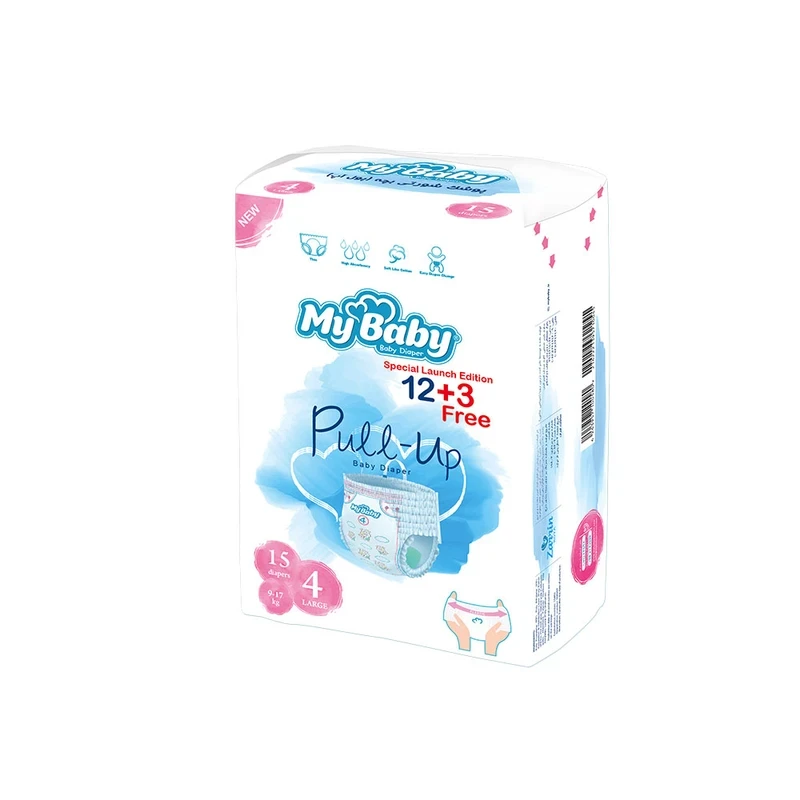 پوشک شورتی کودک سایز ۴ مای بیبی بسته 15 عددی