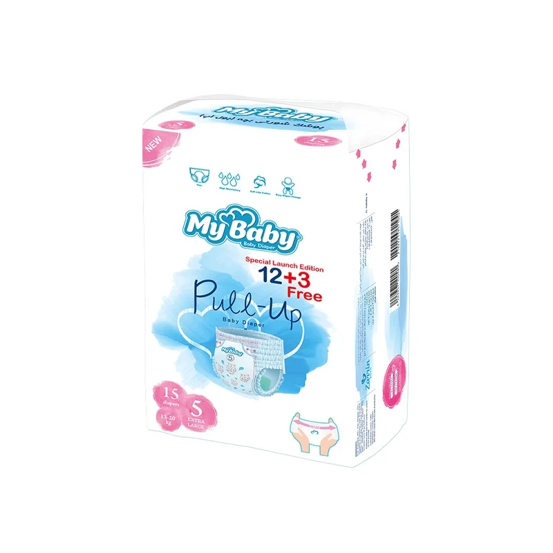 پوشک شورتی کودک سایز ۵ مای بیبی بسته 15 عددی