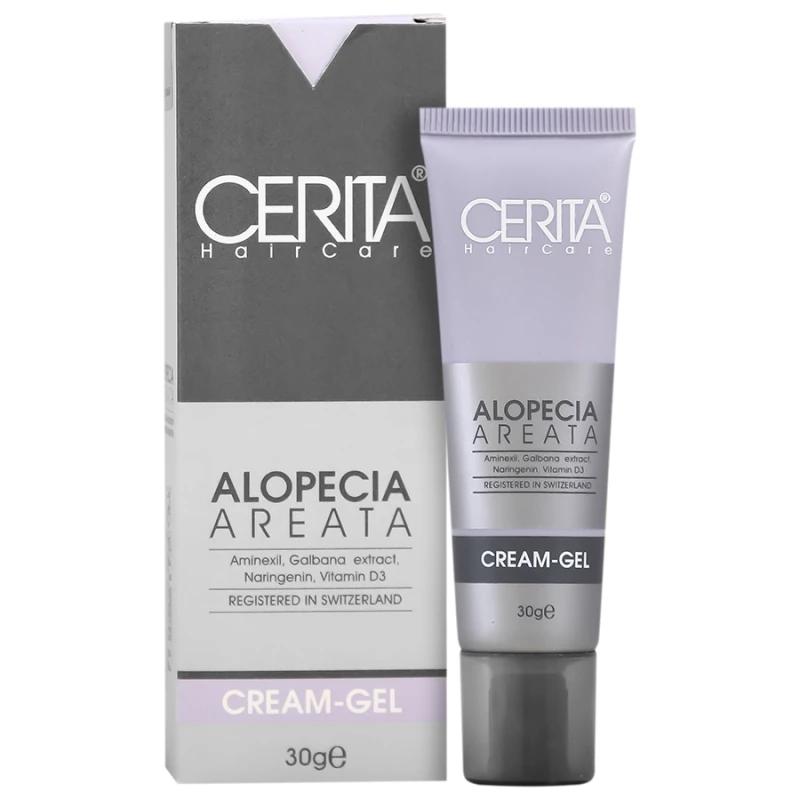 کرم ژل درمان ریزش سکه ای مو مدل Alopecia Areata سریتا 30 گرمی