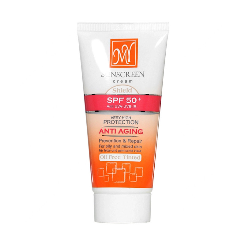 کرم ضد آفتاب بژ طبیعی پوست چرب فاقد چربی SPF50 مای 50 میلی لیتری