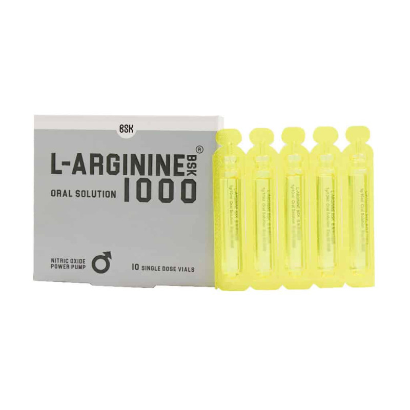 محلول خوراکی ال آرژینین 1000 میلی گرمی بی اس کی 10 عددی