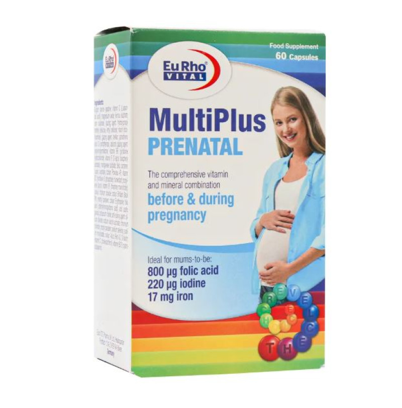 کپسول مولتی پلاس پریناتال یوروویتال 60 عدد