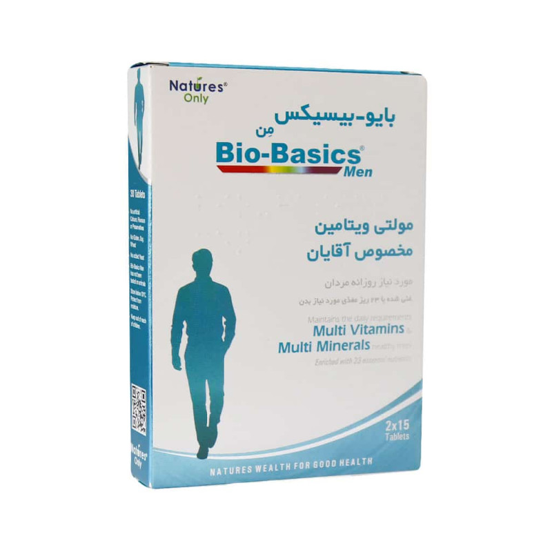 قرص مولتی ویتامین بایو بیسیکس آقایان نیچرز اونلی 30 عددی