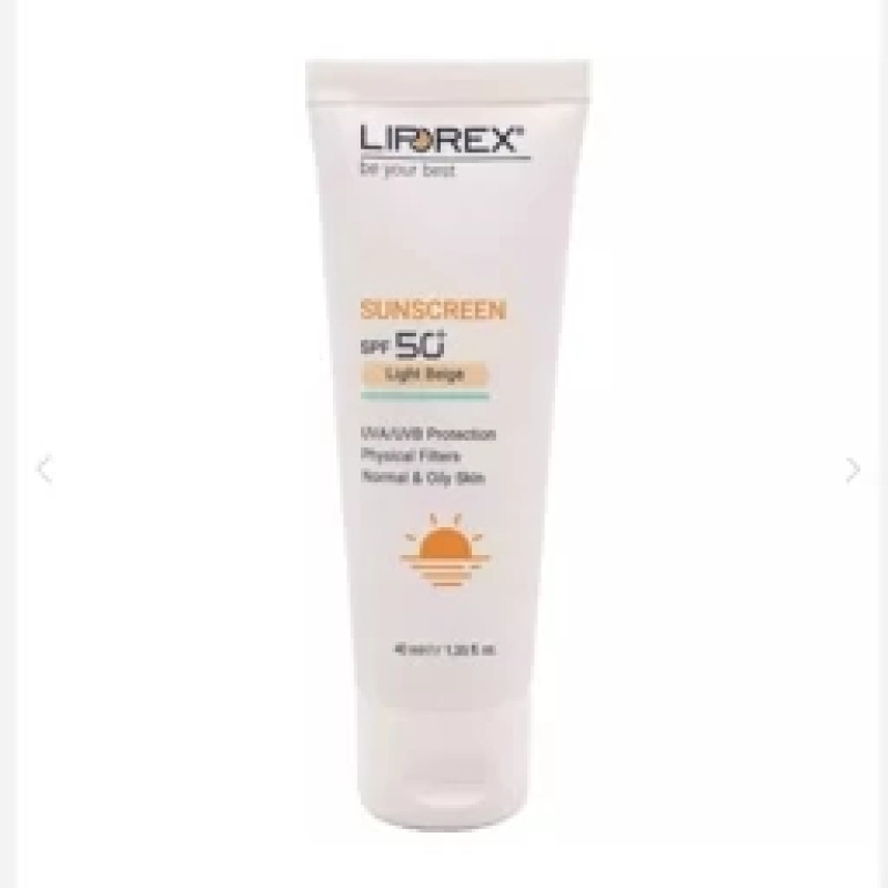 کرم ضد آفتاب بژ روشن پوست چرب SPF50 لیپورکس 40 میلی لیتری