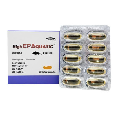 کپسول روغن ماهی حاوی EPA بالا آکواتیک کارن 30 عددی