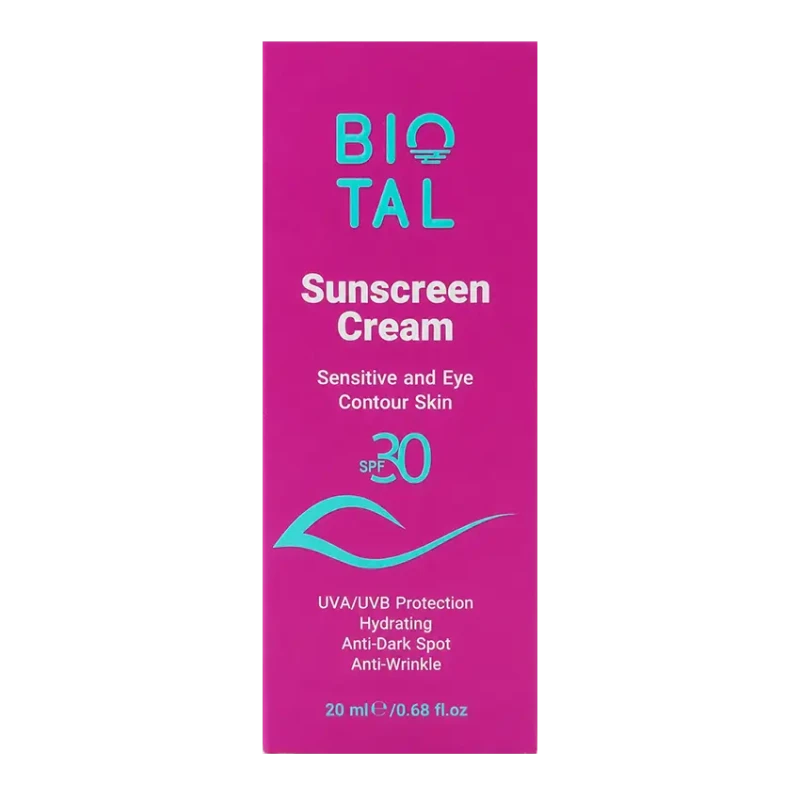 کرم ضد آفتاب بیوتال پوست های حساس و دور چشم SPF30