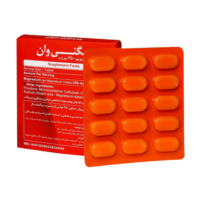 قرص مگنی وان (منیزیم) 250 میلی‌گرم دنیا دارو سپهر 30 عددی